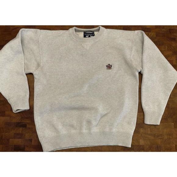 Woods & Gray Other - Woods & Gray Mens Medium Tight Knit Crew Neck Gray Sweater with Logo